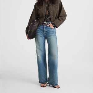 Madewell low slung baggy jeans 26 petite robertson wash rigid